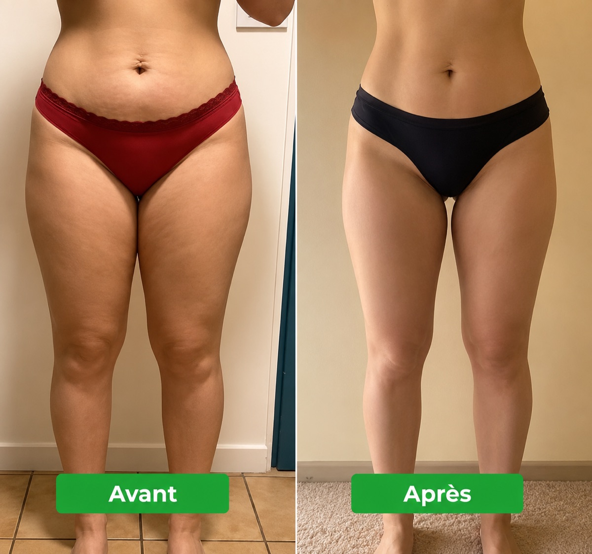 Résultat silhouette avant/après